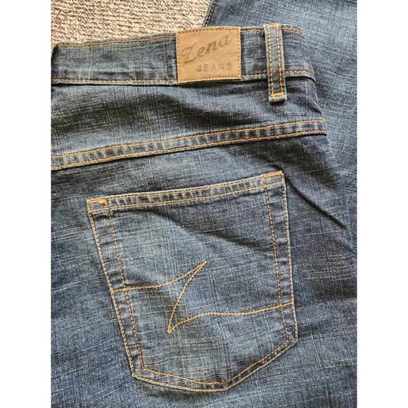 Zena Jeans Cuffed Button Fly Size 8 Cotton Spandex Blend - Picture 3 of 7
